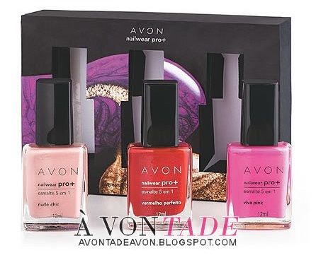 Estojo Trio de Esmaltes Avon