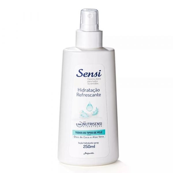 Sensi Loção Hidratante 24h Spray Óleo de Coco e Aloe Vera 250 ml