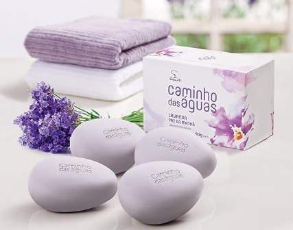 Caminho das Águas Sabonete Hidratante em Barra. Lavanda. 4 unidades de 90 g cada