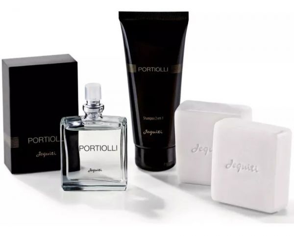 Kit Portiolli: Colônia 25 ml + Shampoo 60 ml + 2 Sabonetes de 80 g cada + Embalagem