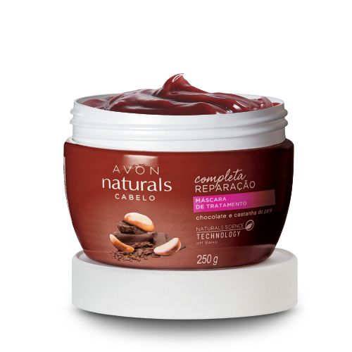 Avon Naturals Chocolate e Castanha do Pará Máscara de Tratamento Completa Reparação. 250 g